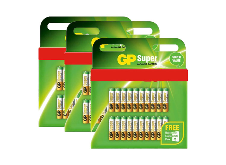 60 GP super alkaline AAA batterijen