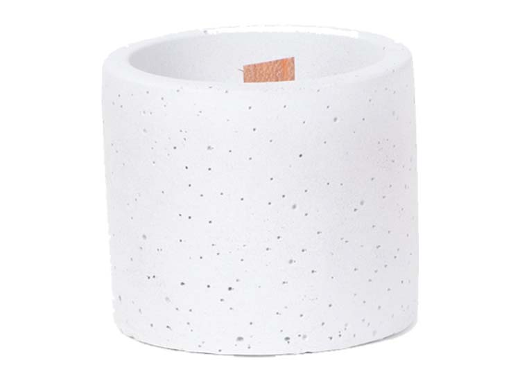 SENZA Wooden Wick Candle Light Grey