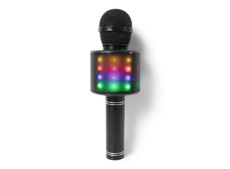 BRAINZ LED Karaoke Microfoon Draadloos Bluetooth Zwart