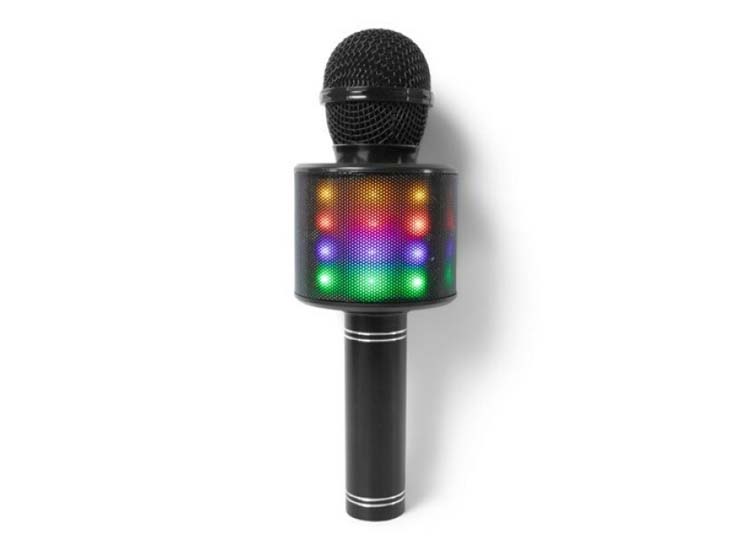 BRAINZ LED Karaoke Microfoon - Draadloos - Bluetooth - Zwart