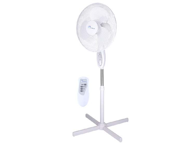 Lifetime Air Statiefventilator Staande Ventilator Afstandsbediening 3 Standen Oscillerend Ø 40cm Wit