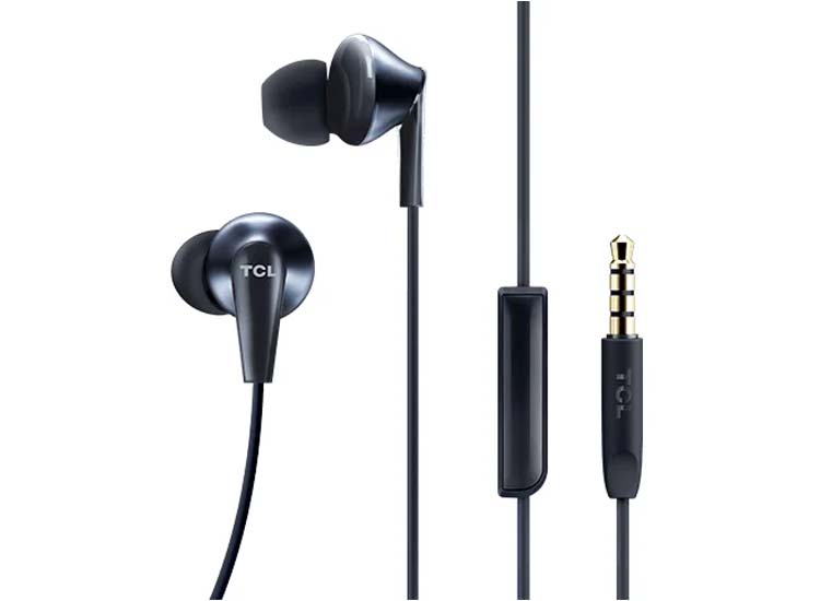 TCL In-ear oordopjes met microfoon 3,5mm audiostekker Met opbergtas Blauw