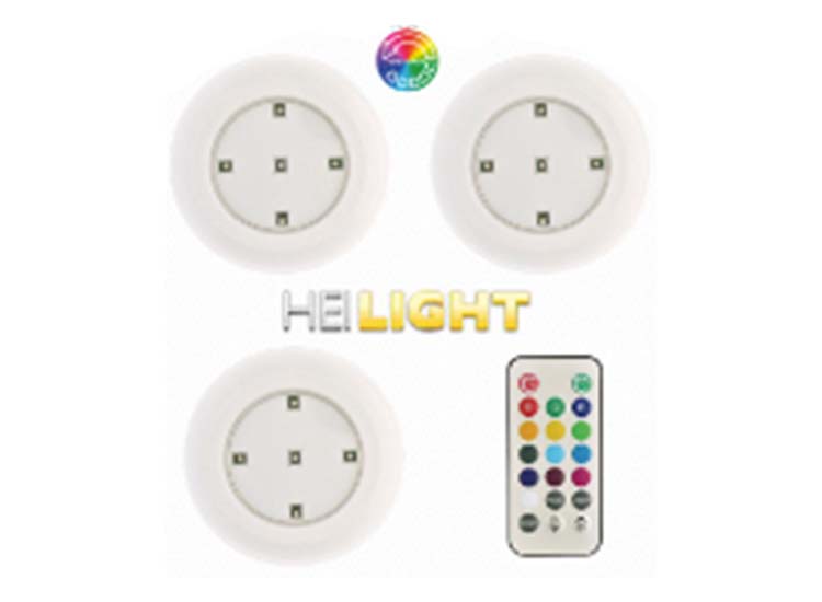 HeiTech RGB Led spots Met afstandsbediening 3 stuks