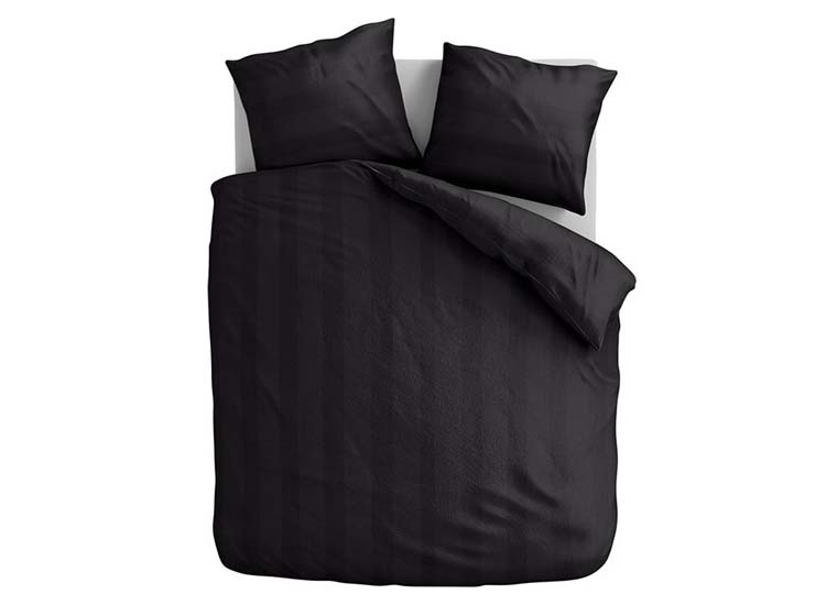 Hotel Home Collection Dekbedovertrek - Chelsea - Zwart - 240x200 cm