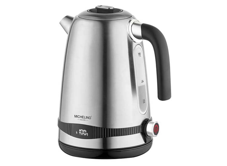 Michelino Waterkoker met temperatuurregelaar 1,7L - RVS - Zilver