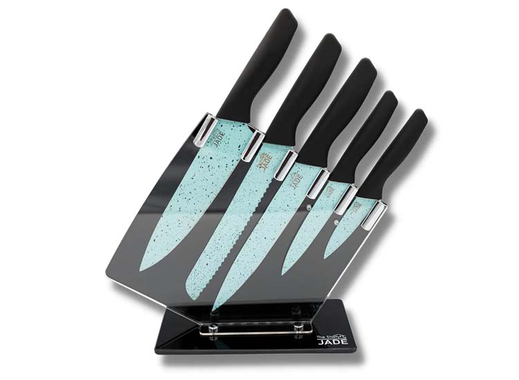 Starlyf Jade Knife Series 6-delige messenset met messenstandaard
