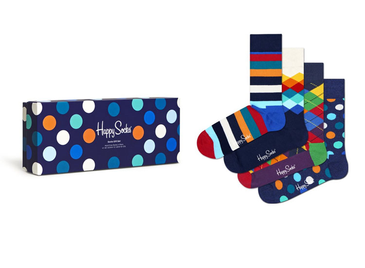 Happy Socks Stripe & Dots Giftbox Maat 36-40 4 paar