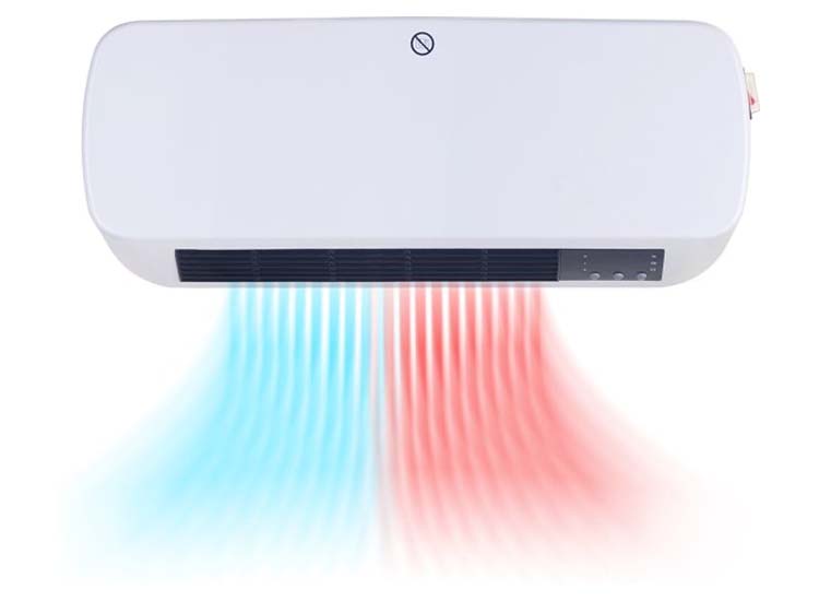 QLT 2-in-1 Wandkachel - Elektrische Verwarming met Verkoeling - Wit