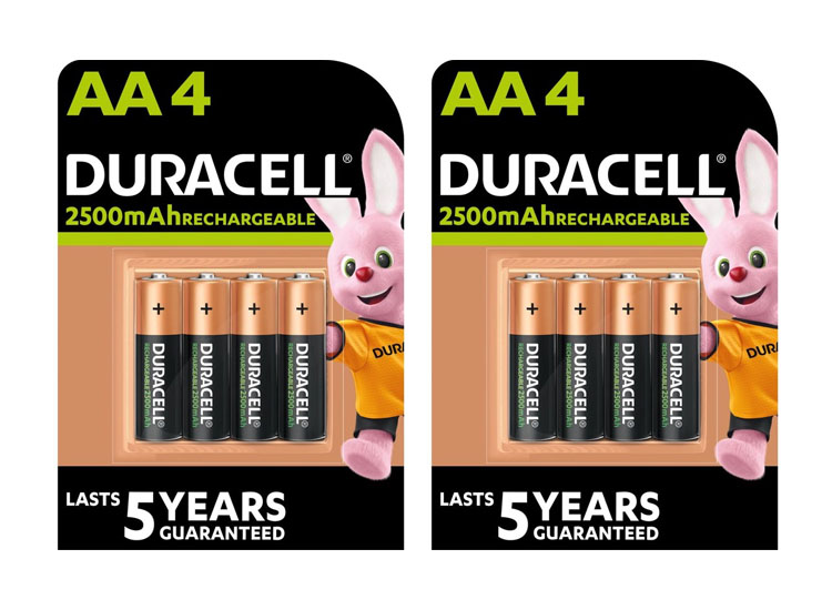 Duracell Rechargeable AA 2500mAh batterijen - oplaadbare batterijen - 8 stuks