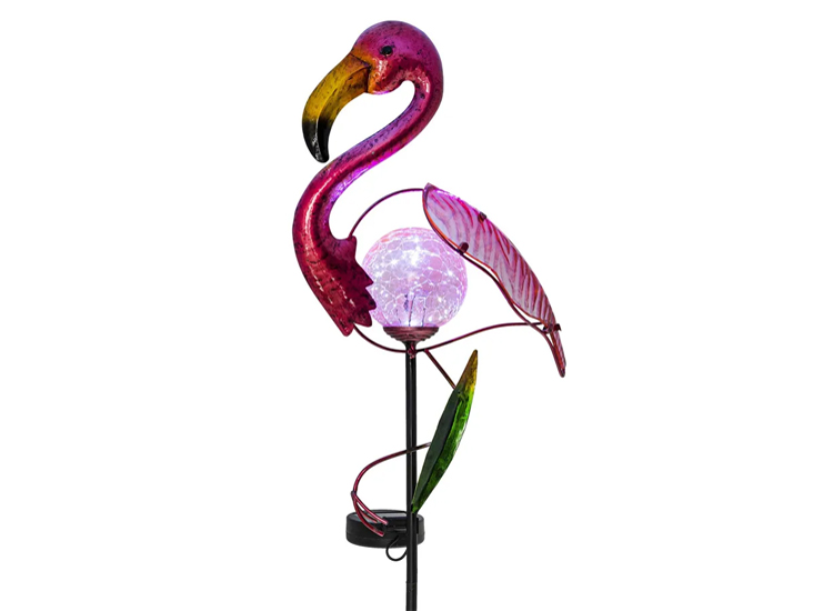 HI Flamingo tuinlamp - Werkt op zonne-energie - 20 x 8,5 x 81 cm