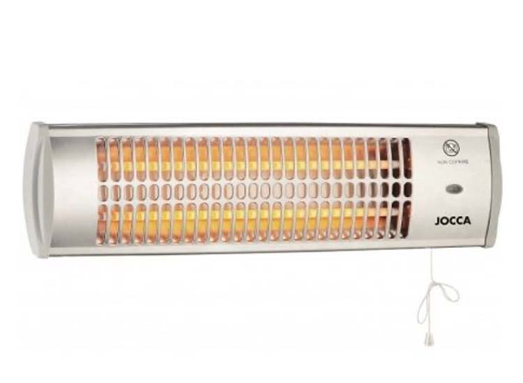 Jocca Muur heater - Inclusief montage kit - 600/1200W - 53 x 13 x 12 cm