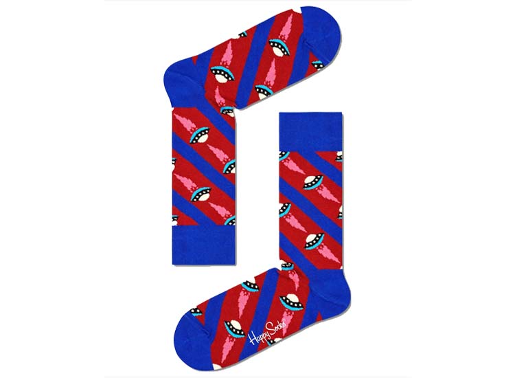 Afbeelding van Happy Socks Ufo sokken - Maat 41/46 - Blauw/Rood - 1 Paar