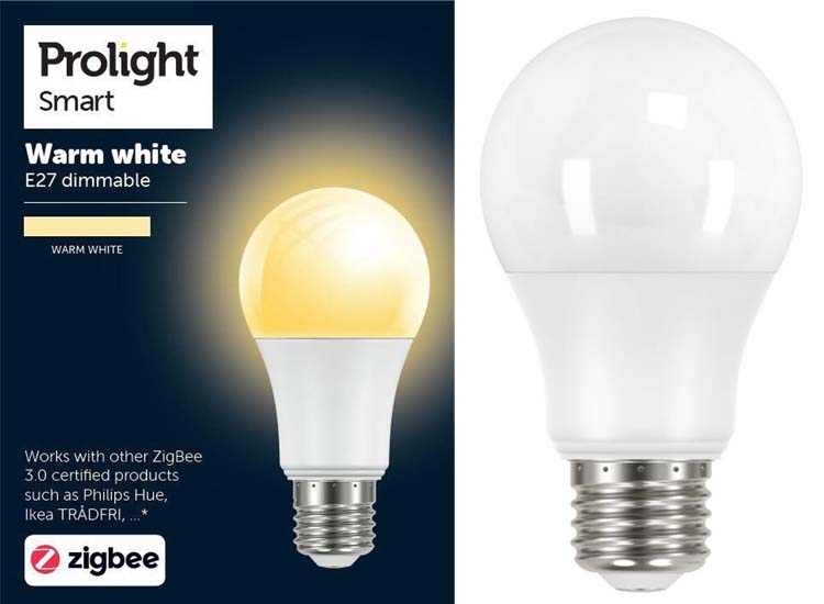 Prolight Zigbee Smart Led Lamp E27 - Warm white