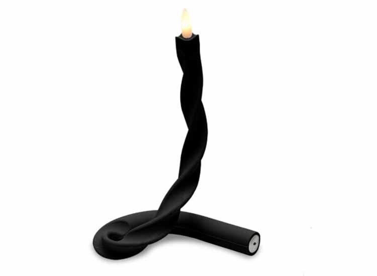 Flexibele LED Kaars Zwart