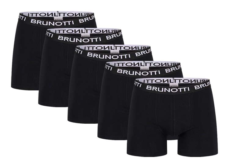 Afbeelding van 5 pack Brunotti Boxershorts - Heren Boxers - Zwart