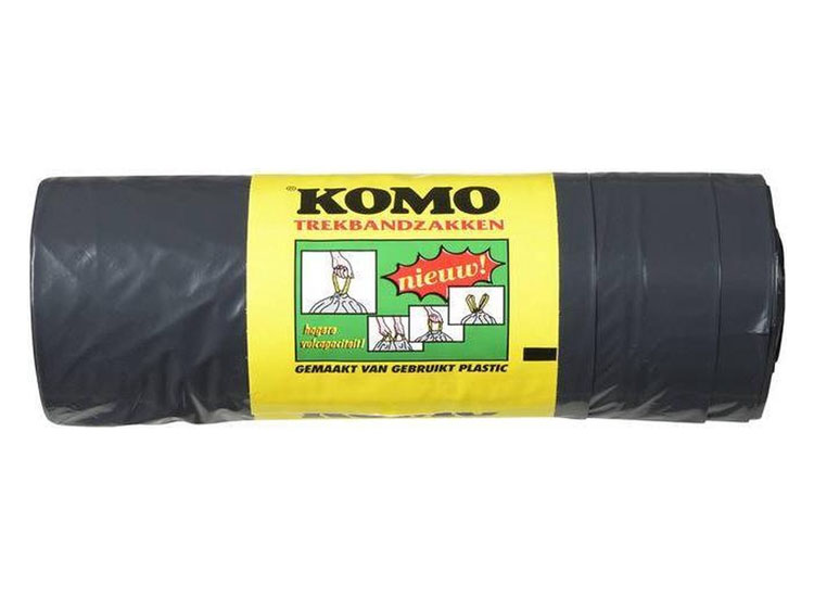 Afbeelding van 15 Komo Vuilniszakken - Trekband 60 liter