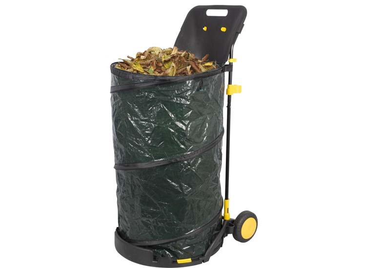 Multifunctionele tuinafvaltrolley - met afneembare schep - opvouwbaar - wielen
