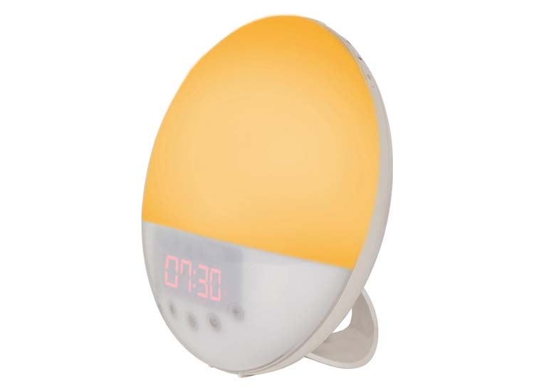 DealDonkey Silvergear Wake Up Light Wekker - Wekker met Licht - Radio - Wit aanbieding