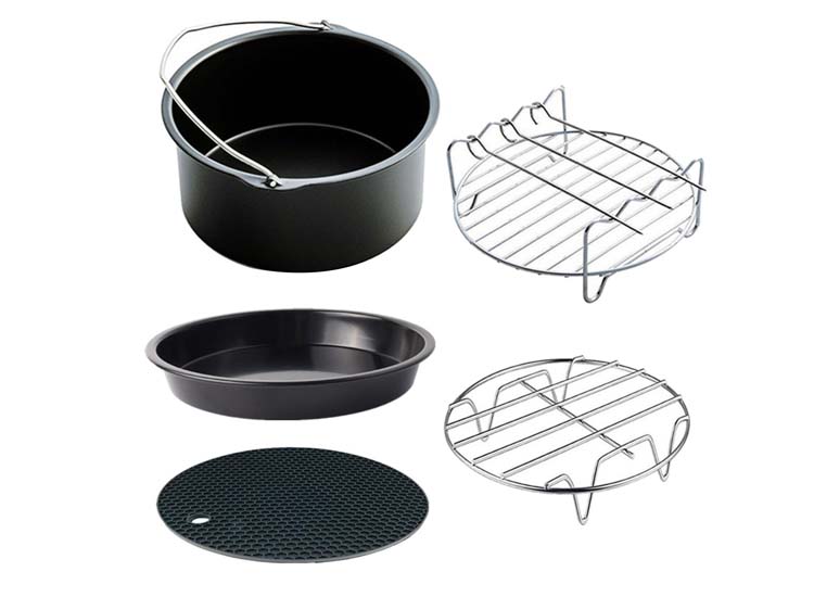 Kitchen & Home Heteluchtfriteuse Accesoires Set Geschikt voor Airfryer XL en XXL ⌀ 20 cm