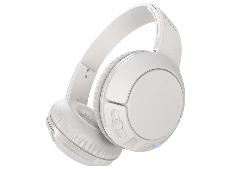 TCL Foldable Wireless Headphones with Mic & 20h playtime - ash white