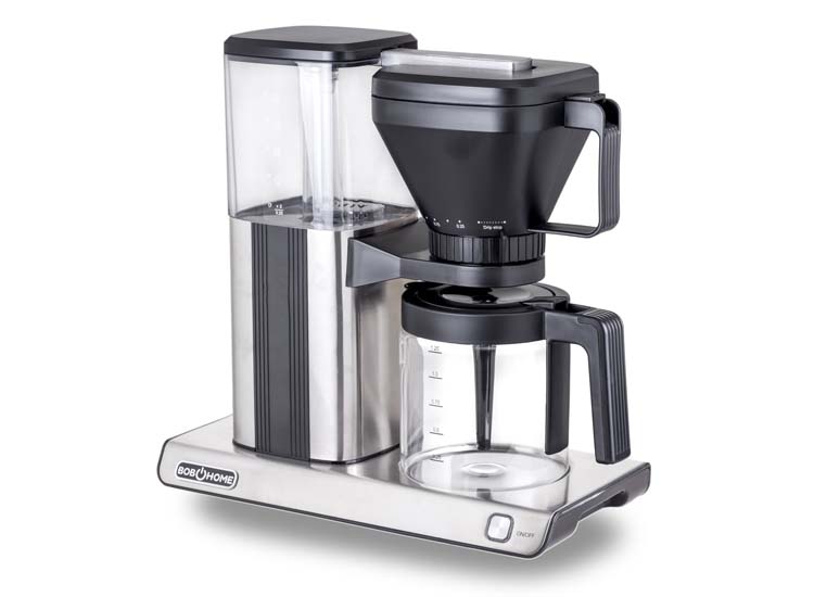 DealDonkey BOB Home Koffiezetapparaat Zwart/Zilver - Filterkoffie aanbieding